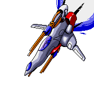 Original silver-blue Sol-Feace fighter artwork recovered from the game disc